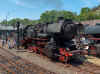 Dampflok wartet auf Fahrgste zur Fhrerstandsmitfahrt im Eisenbahnmuseum (Pfingstfest 2004), (c) Mario K.